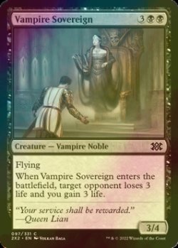 Photo1: [FOIL] Vampire Sovereign 【ENG】 [2X2-Black-C]