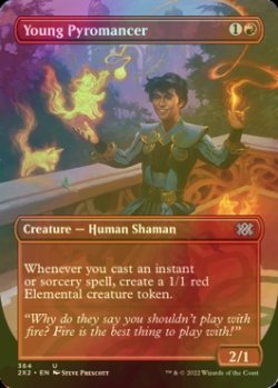 Photo1: [FOIL] Young Pyromancer (Borderless) 【ENG】 [2X2-Red-U]