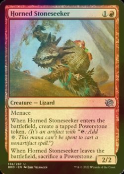 Photo1: [FOIL] Horned Stoneseeker 【ENG】 [BRO-Red-U]