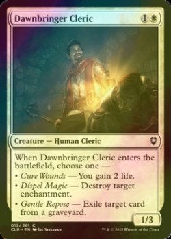 Photo1: [FOIL] Dawnbringer Cleric 【ENG】 [CLB-White-C]