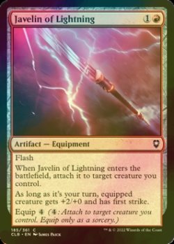 Photo1: [FOIL] Javelin of Lightning 【ENG】 [CLB-Red-C]