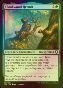 Photo1: [FOIL] Cloakwood Hermit 【ENG】 [CLB-Green-U]