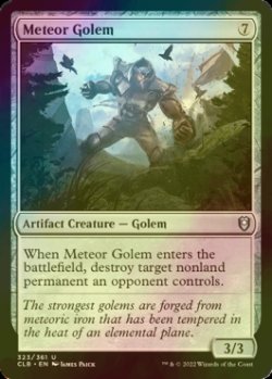 Photo1: [FOIL] Meteor Golem 【ENG】 [CLB-Artifact-U]