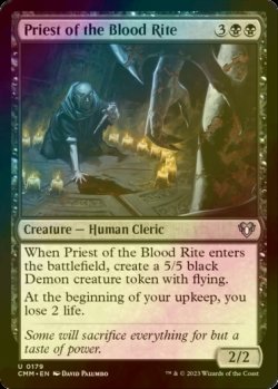 Photo1: [FOIL] Priest of the Blood Rite 【ENG】 [CMM-Black-U]