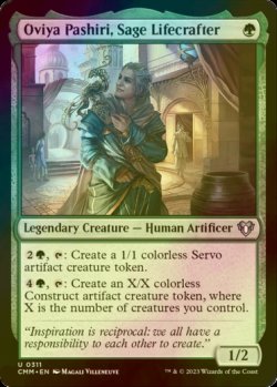 Photo1: [FOIL] Oviya Pashiri, Sage Lifecrafter 【ENG】 [CMM-Green-U]