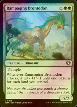 Photo1: [FOIL] Rampaging Brontodon 【ENG】 [CMM-Green-U]