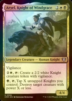 Photo1: [FOIL] Aryel, Knight of Windgrace 【ENG】 [CMM-Multi-U]