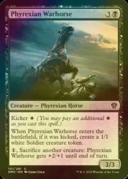 Photo1: [FOIL] Phyrexian Warhorse 【ENG】 [DMU-Black-C]