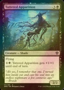 Photo1: [FOIL] Tattered Apparition 【ENG】 [DMU-Black-C]