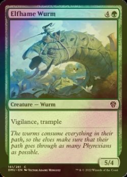 Photo1: [FOIL] Elfhame Wurm 【ENG】 [DMU-Green-C]