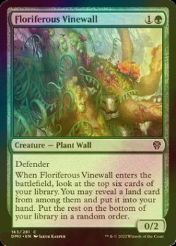 Photo1: [FOIL] Floriferous Vinewall 【ENG】 [DMU-Green-C]