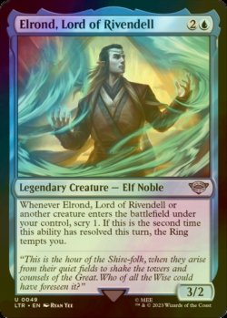 Photo1: [FOIL] Elrond, Lord of Rivendell 【ENG】 [LTR-Blue-U]