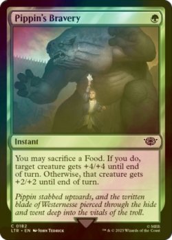 Photo1: [FOIL] Pippin's Bravery 【ENG】 [LTR-Green-C]