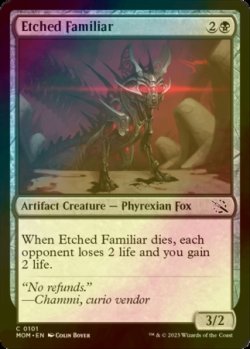 Photo1: [FOIL] Etched Familiar 【ENG】 [MOM-Black-C]