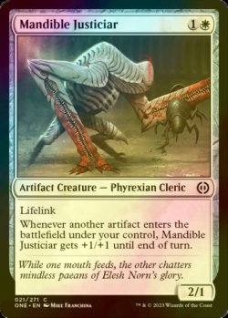 Photo1: [FOIL] Mandible Justiciar 【ENG】 [ONE-White-C]