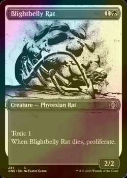 Photo1: [FOIL] Blightbelly Rat No.289 (Borderless) 【ENG】 [ONE-Black-C]