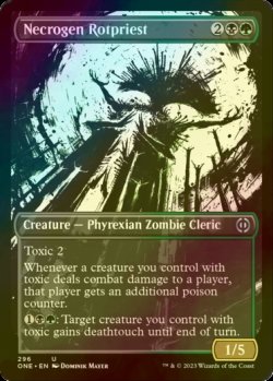 Photo1: [FOIL] Necrogen Rotpriest No.296 (Borderless) 【ENG】 [ONE-Multi-U]