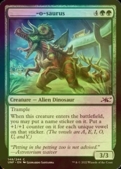 Photo1: [FOIL] ________-o-saurus 【ENG】 [UNF-Green-C]