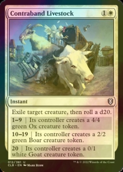 Photo1: [FOIL] Contraband Livestock 【ENG】 [CLB-White-U] (1)