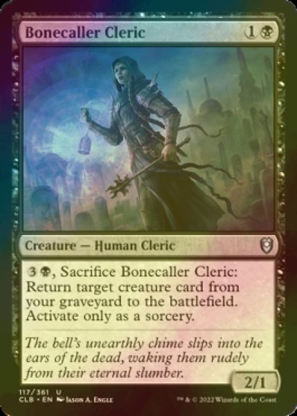 Photo1: [FOIL] Bonecaller Cleric 【ENG】 [CLB-Black-U] (1)