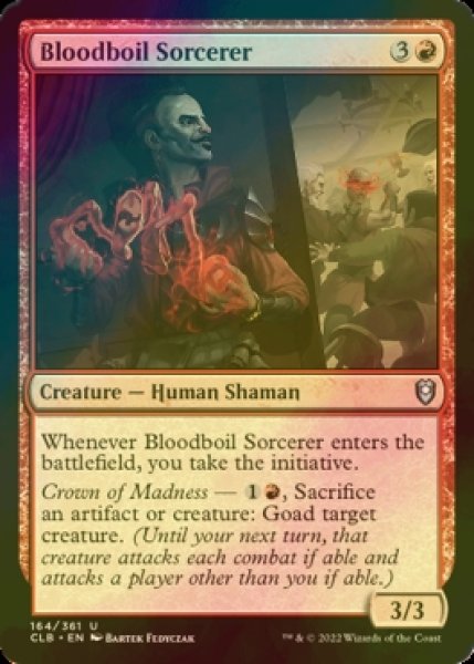 Photo1: [FOIL] Bloodboil Sorcerer 【ENG】 [CLB-Red-U] (1)