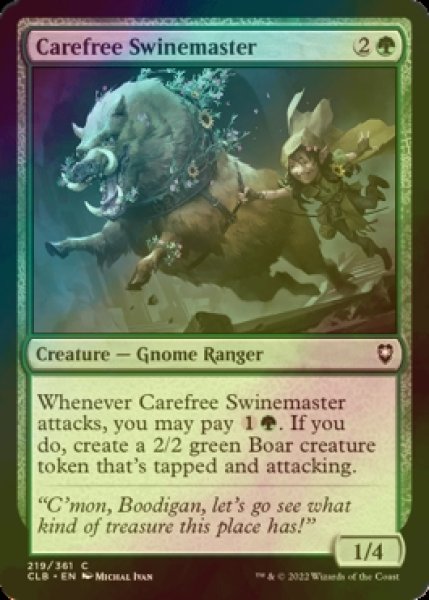 Photo1: [FOIL] Carefree Swinemaster 【ENG】 [CLB-Green-C] (1)