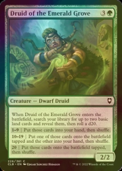 Photo1: [FOIL] Druid of the Emerald Grove 【ENG】 [CLB-Green-C] (1)