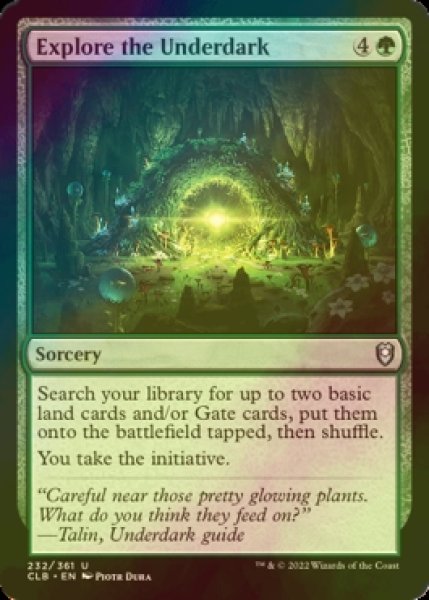 Photo1: [FOIL] Explore the Underdark 【ENG】 [CLB-Green-U] (1)