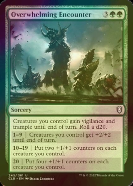 Photo1: [FOIL] Overwhelming Encounter 【ENG】 [CLB-Green-U] (1)