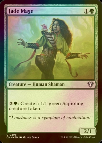 Photo1: [FOIL] Jade Mage 【ENG】 [CMM-Green-U] (1)