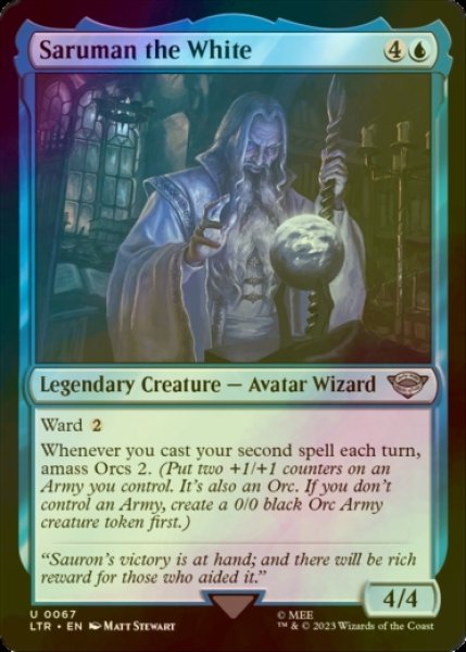 Photo1: [FOIL] Saruman the White 【ENG】 [LTR-Blue-U] (1)