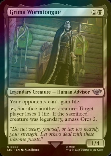 Photo1: [FOIL] Grima Wormtongue 【ENG】 [LTR-Black-U] (1)