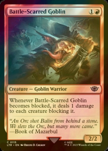 Photo1: [FOIL] Battle-Scarred Goblin 【ENG】 [LTR-Red-C] (1)