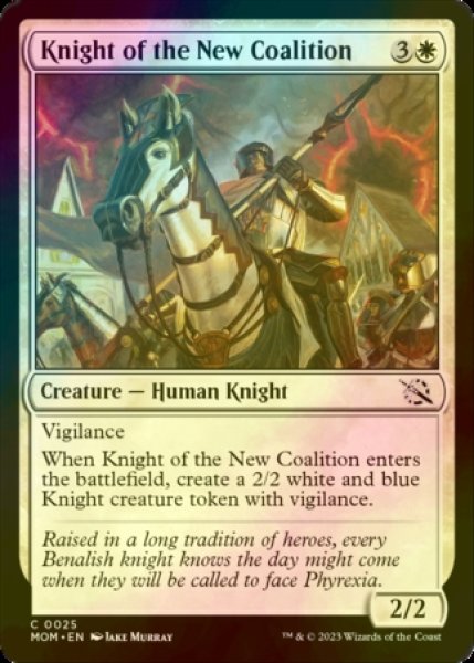 Photo1: [FOIL] Knight of the New Coalition 【ENG】 [MOM-White-C] (1)