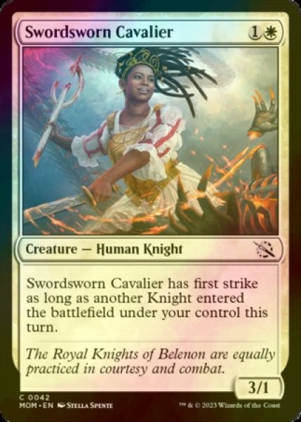 Photo1: [FOIL] Swordsworn Cavalier 【ENG】 [MOM-White-C] (1)