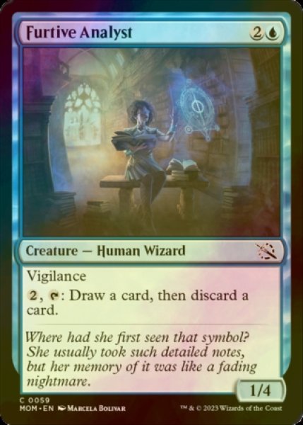 Photo1: [FOIL] Furtive Analyst 【ENG】 [MOM-Blue-C] (1)