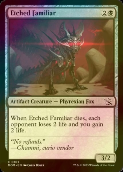 Photo1: [FOIL] Etched Familiar 【ENG】 [MOM-Black-C] (1)