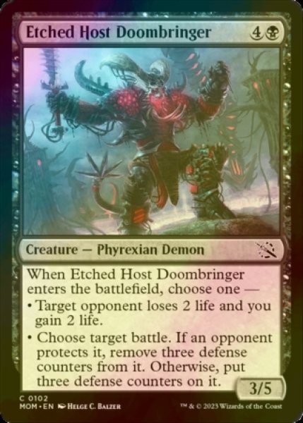 Photo1: [FOIL] Etched Host Doombringer 【ENG】 [MOM-Black-C] (1)