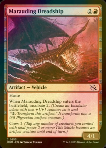 Photo1: [FOIL] Marauding Dreadship 【ENG】 [MOM-Red-C] (1)