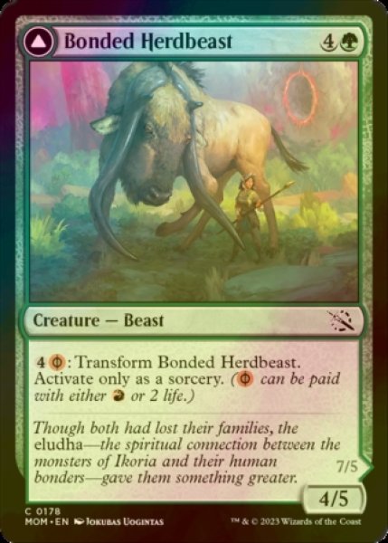 Photo1: [FOIL] Bonded Herdbeast 【ENG】 [MOM-Green-C] (1)