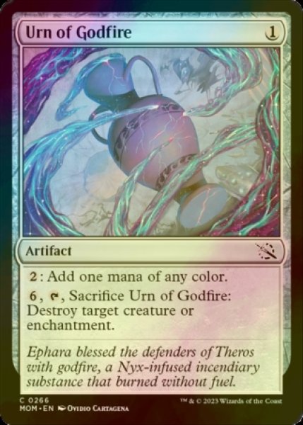 Photo1: [FOIL] Urn of Godfire 【ENG】 [MOM-Artifact-C] (1)