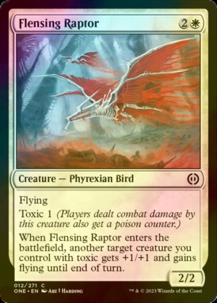 Photo1: [FOIL] Flensing Raptor 【ENG】 [ONE-White-C] (1)