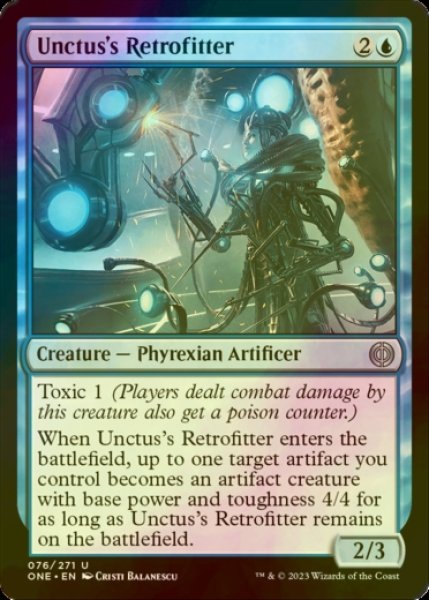 Photo1: [FOIL] Unctus's Retrofitter 【ENG】 [ONE-Blue-U] (1)