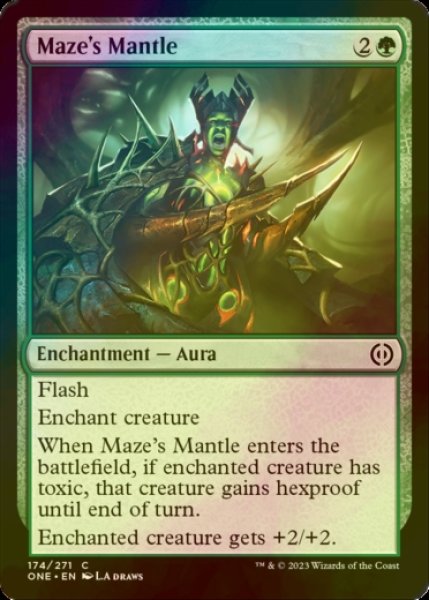 Photo1: [FOIL] Maze's Mantle 【ENG】 [ONE-Green-C] (1)