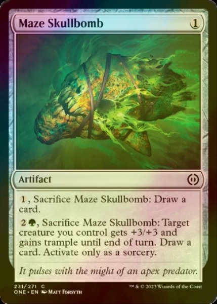 Photo1: [FOIL] Maze Skullbomb 【ENG】 [ONE-Artifact-C] (1)