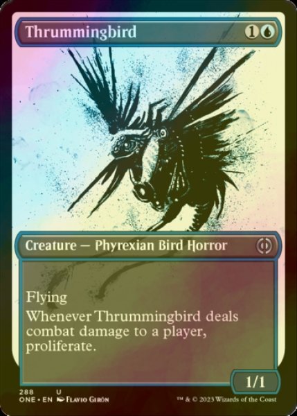 Photo1: [FOIL] Thrummingbird No.288 (Borderless) 【ENG】 [ONE-Blue-U] (1)