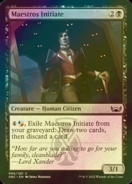 Photo1: [FOIL] Maestros Initiate 【ENG】 [SNC-Black-C] (1)