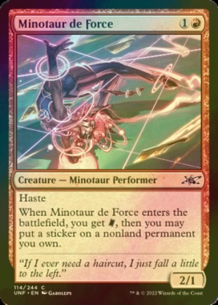 Photo1: [FOIL] Minotaur de Force 【ENG】 [UNF-Red-C] (1)