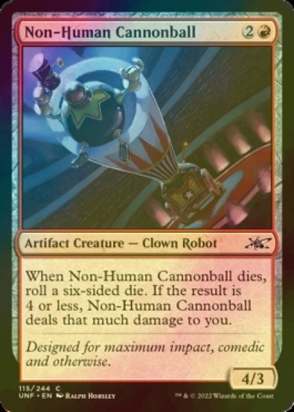 Photo1: [FOIL] Non-Human Cannonball 【ENG】 [UNF-Red-C] (1)