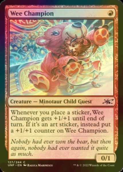 Photo1: [FOIL] Wee Champion 【ENG】 [UNF-Red-C] (1)